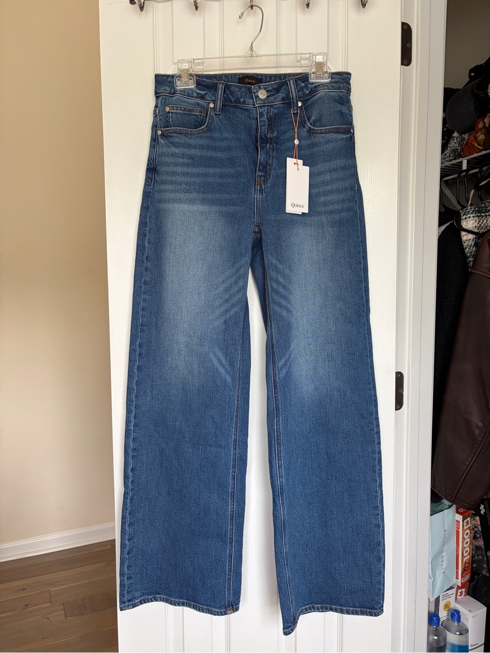 Quince Bella Stretch Wide Leg Organic Cotton Jeans 30 NWT